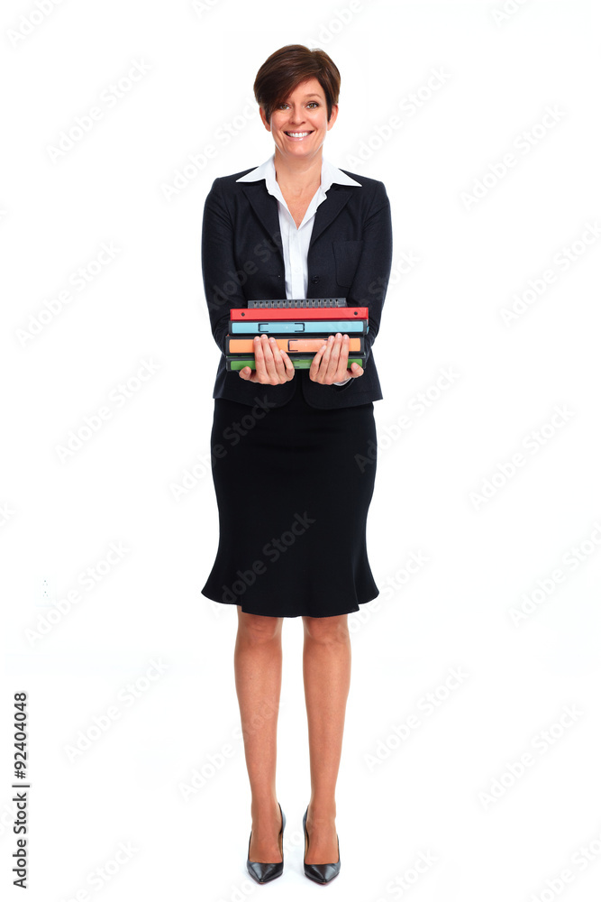 Beautiful business woman with short hairstyle. Beautiful business woman with short hairstyle.