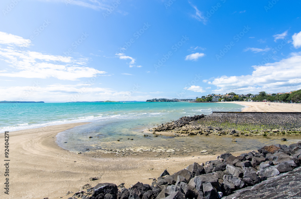 Mission Bay is a beautiful white-sand beach which is located at Auckland,New Zealand