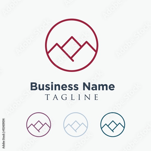 Mountain logo icon vector