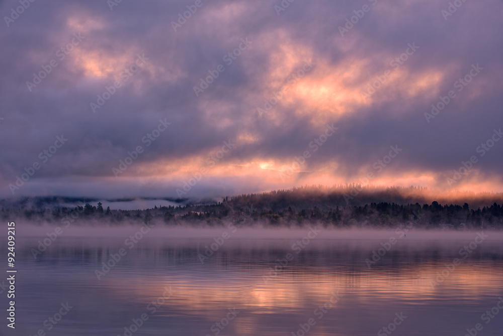 Foggy Lake at Dawn