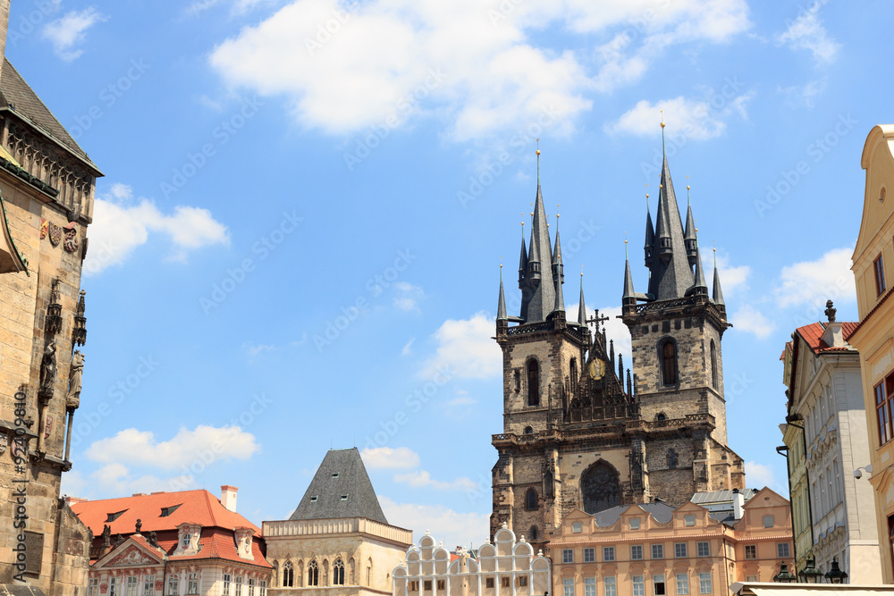 Fototapeta premium Church of Our Lady before Tyn and Old Town Square in Prague