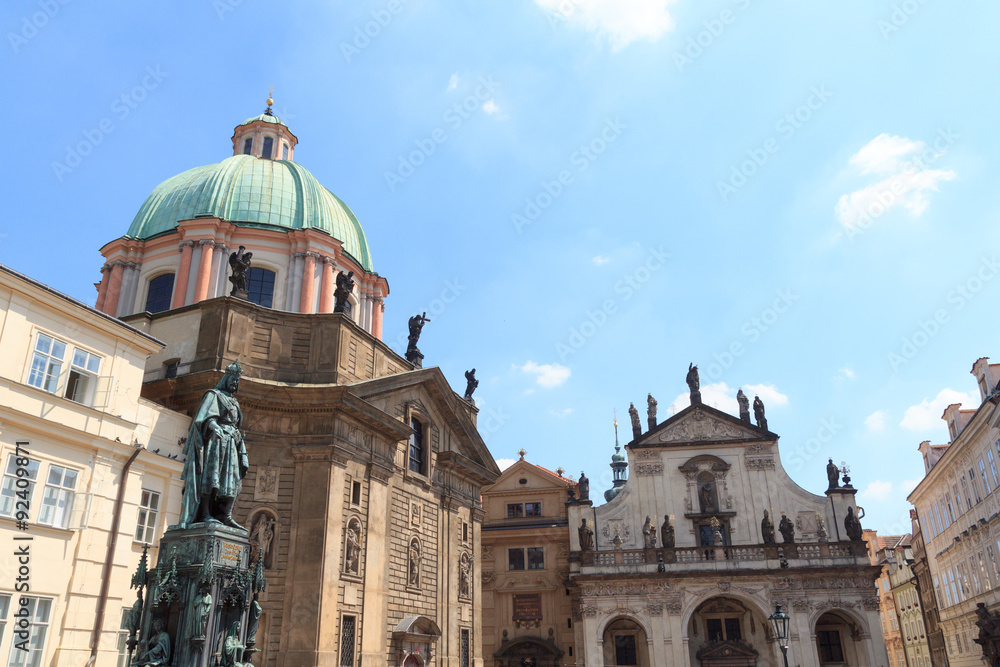 St. Francis Knights of the Cross church and St. Savior church in Prague