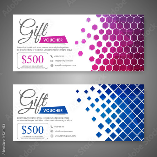 Voucher, Gift certificate, Coupon template.