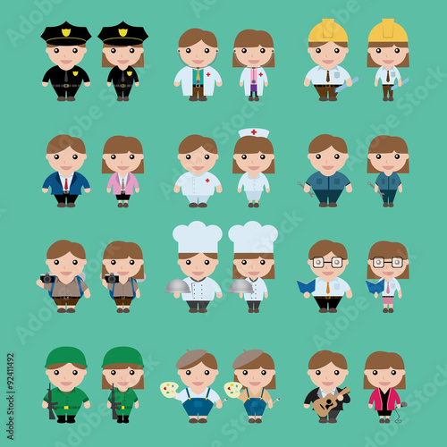 Career Character, vector