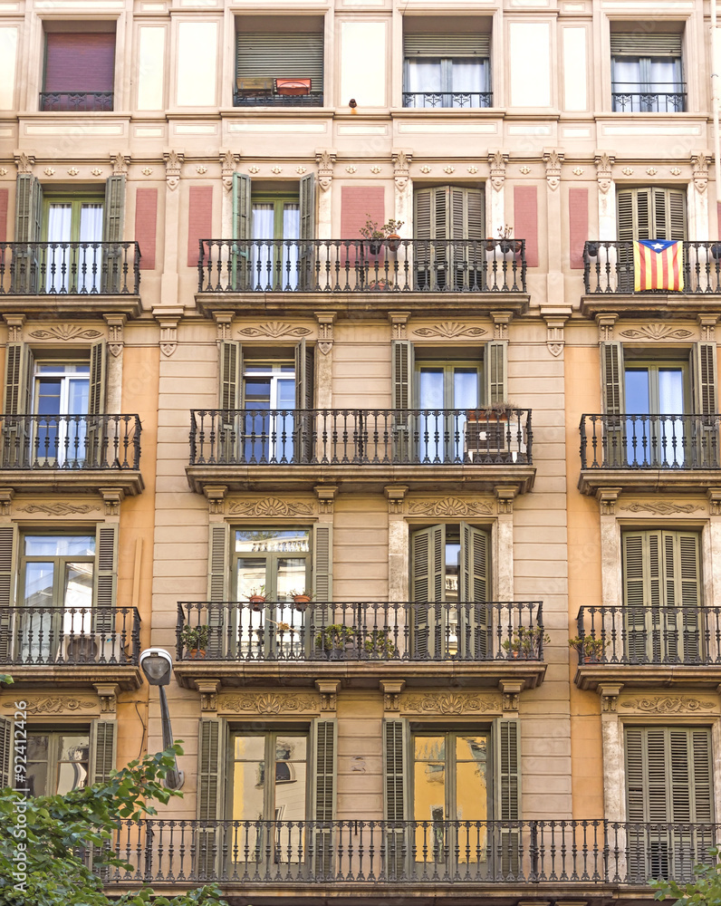 Typical residential building in Barcelona