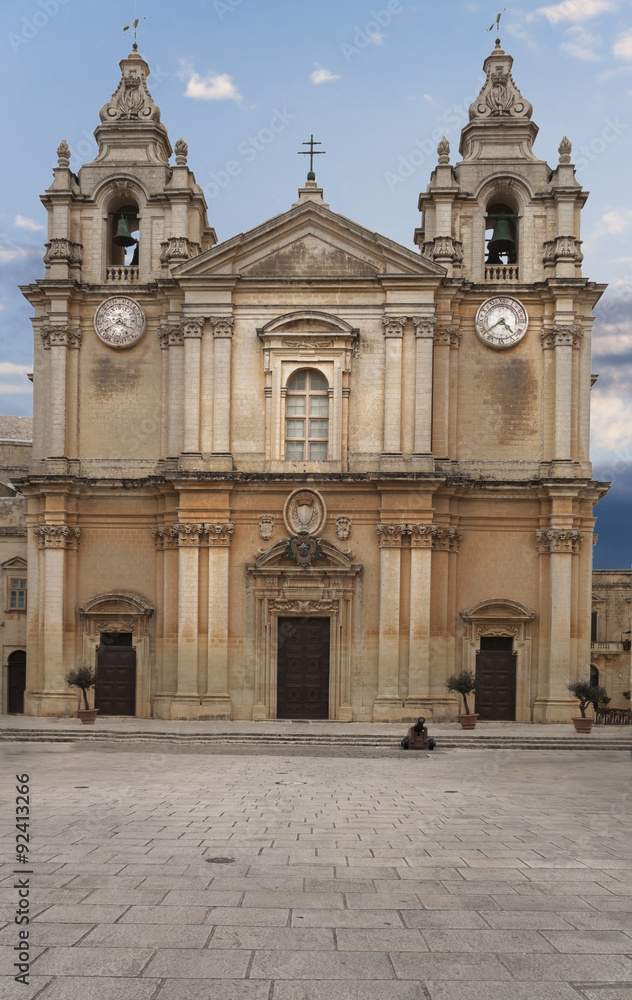 Facade of a church in Malta
