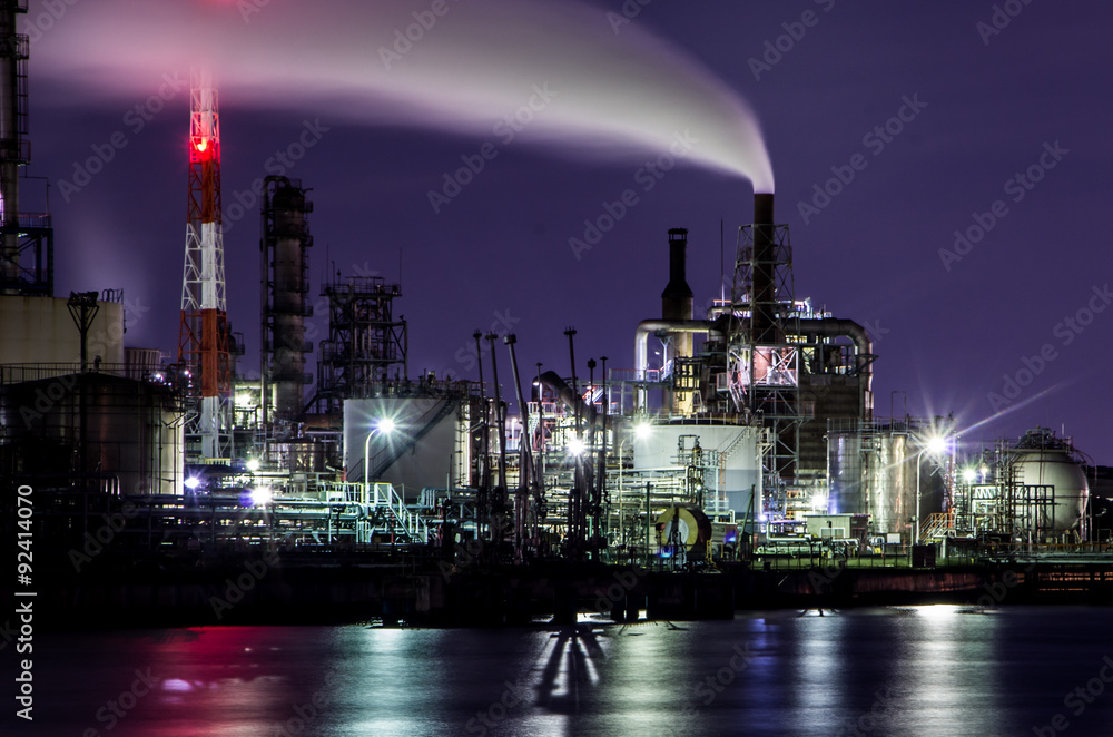 Naklejka premium 工場の夜景