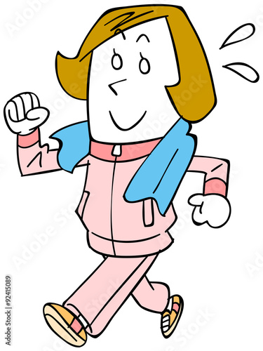 運動する女性