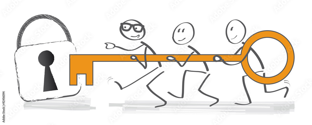 Schlüssel zum Erfolg - Teamleistung Stock-Vektorgrafik | Adobe Stock