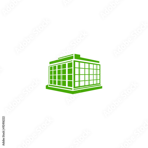 Template for logotype. Icon, silhouette, the outline of building.