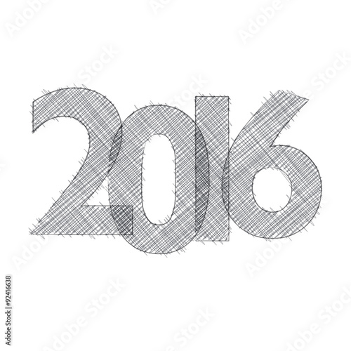 Abstract 2016 scrawled