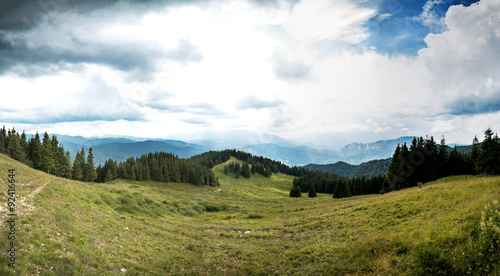 Beautiful summer landscape from mountains