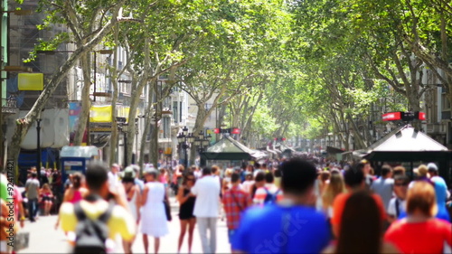 Wallpaper Mural Crowdy street in Barcelona Spain Torontodigital.ca