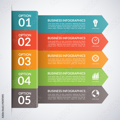 Vector arrow business infographics template