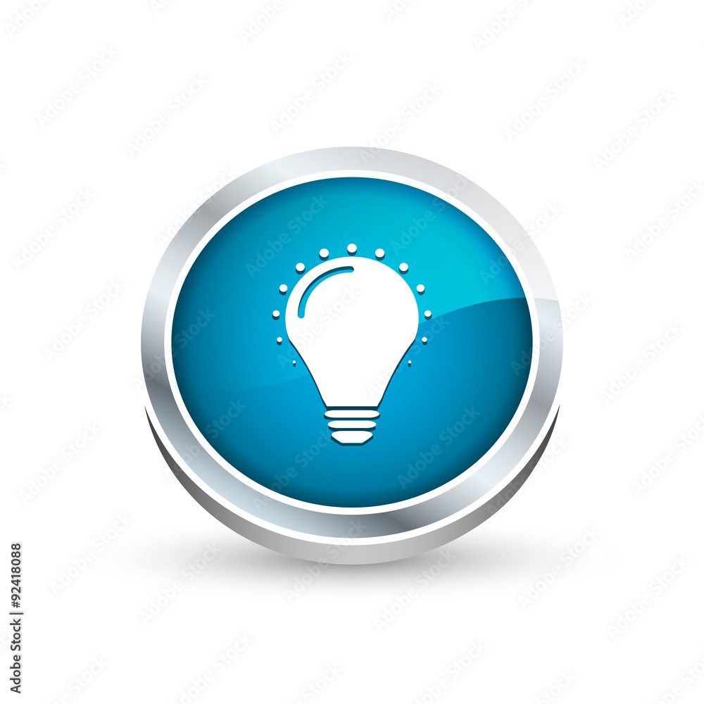 Bulb vector icon, button Bulb vector icon, button