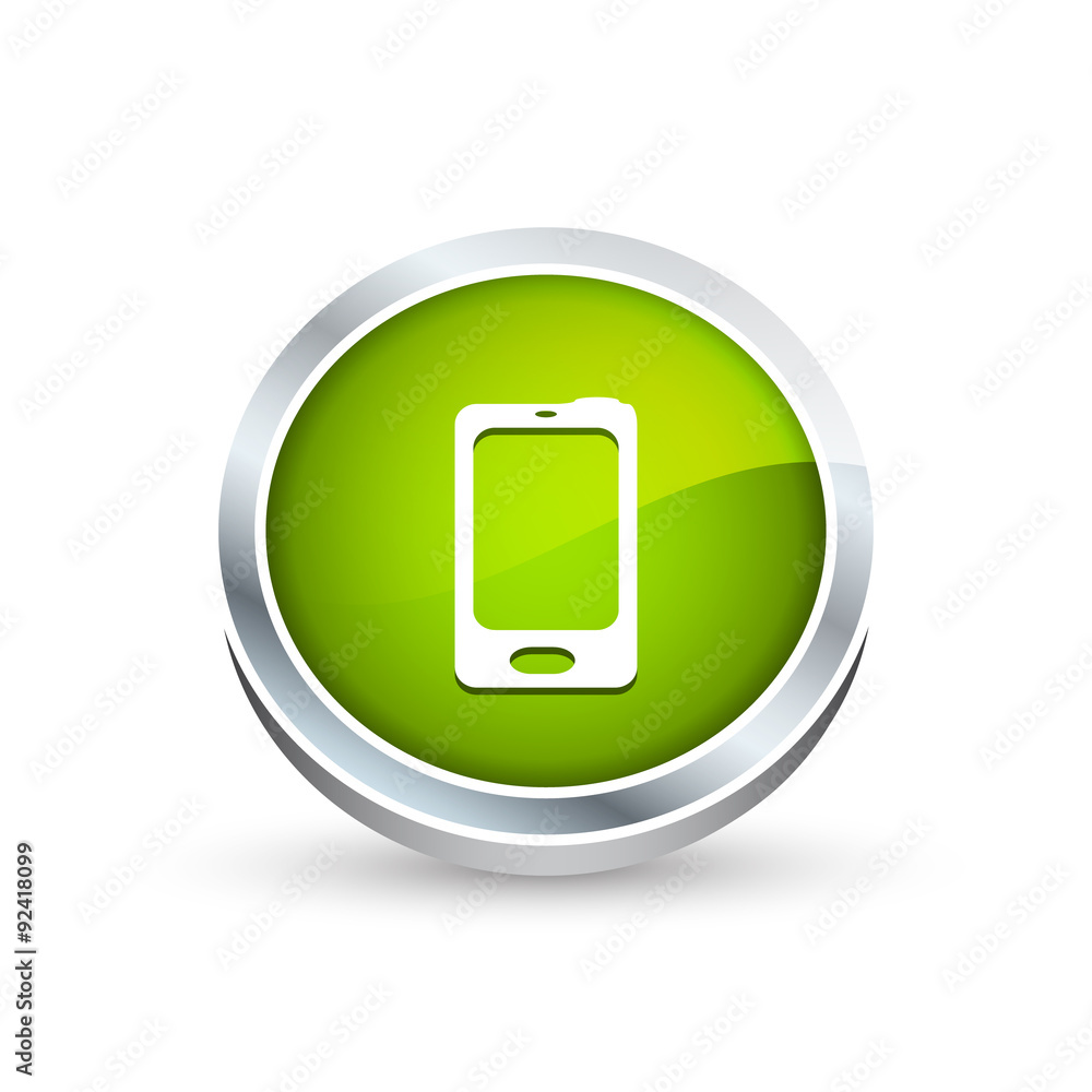 Mobile phone vector icon, button Mobile phone vector icon, button