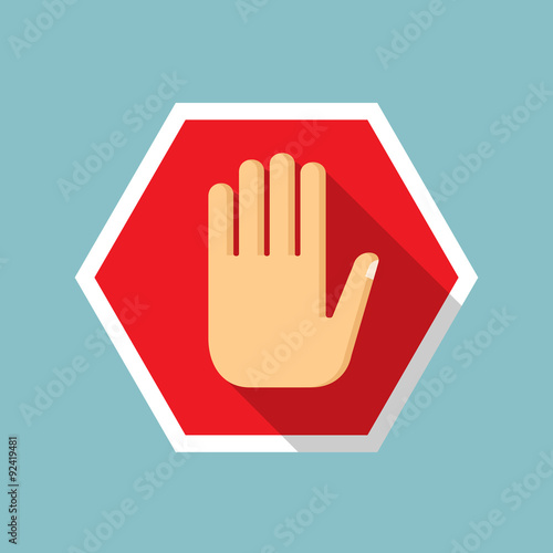 No entry hand icon