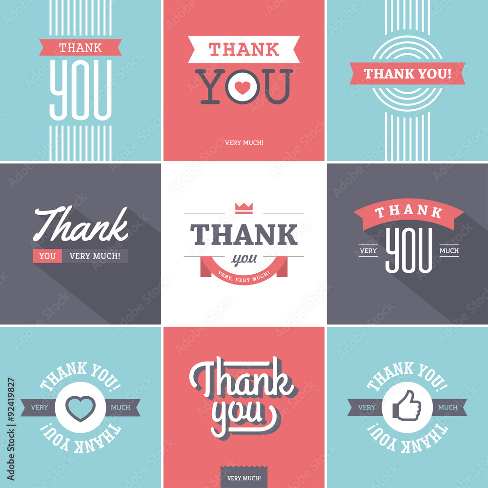 Colorful Thank you Cards