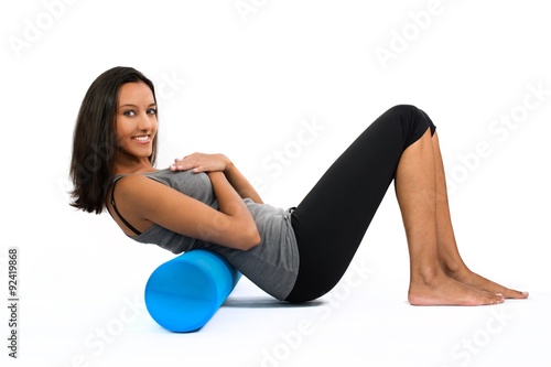Young woman practicing Fascia Muscle Training