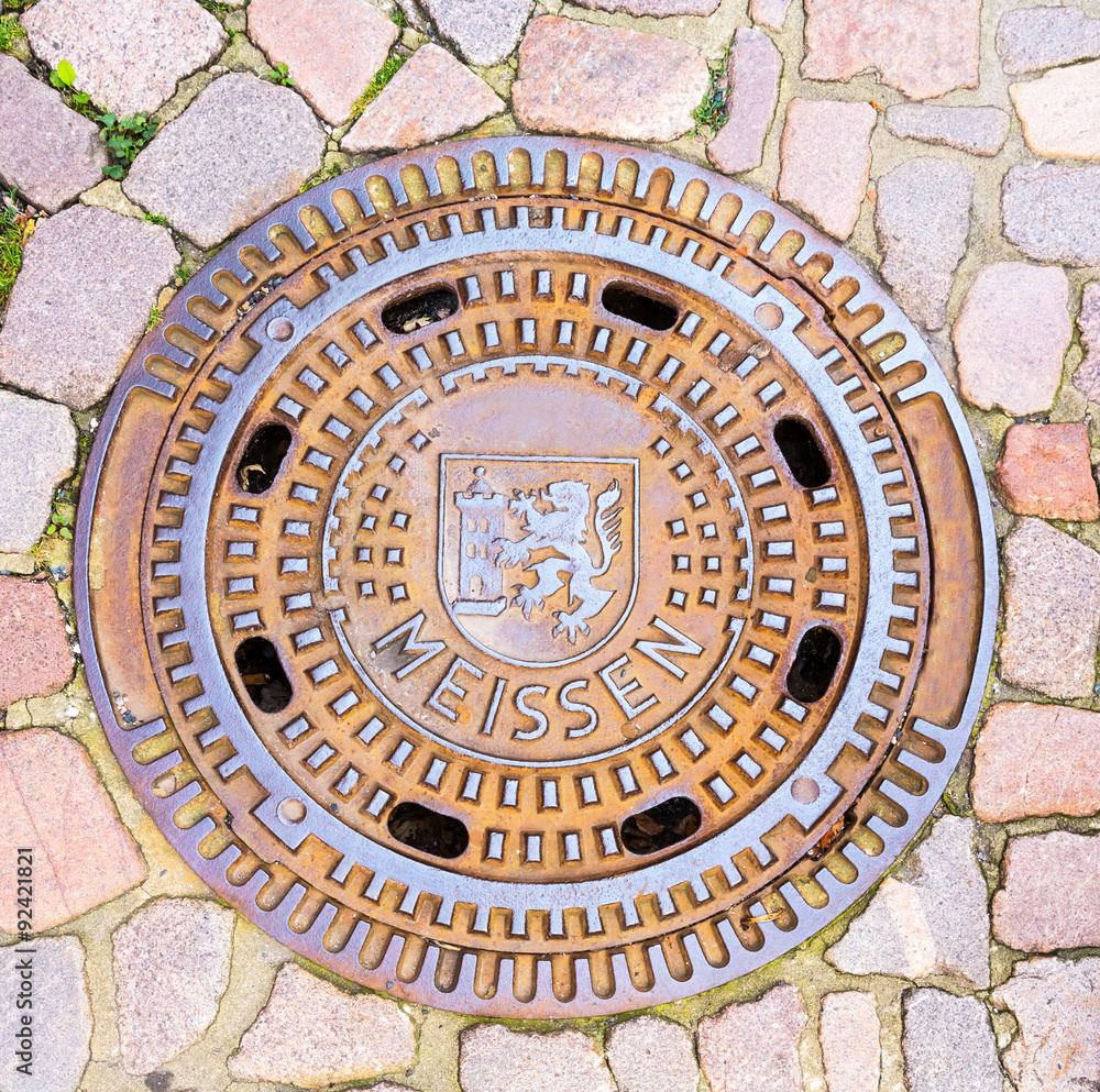 Meissen manhole covers, Saxony Germany