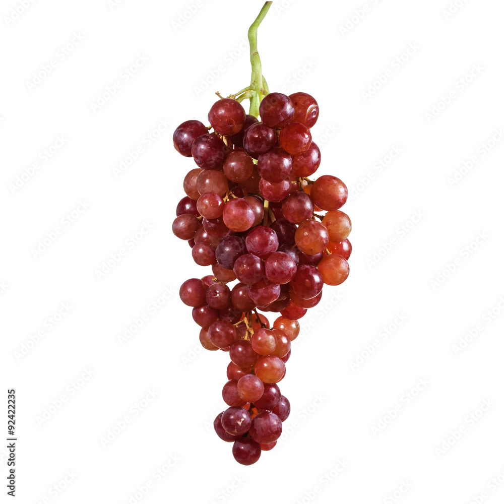 grapes isolated on over white background.