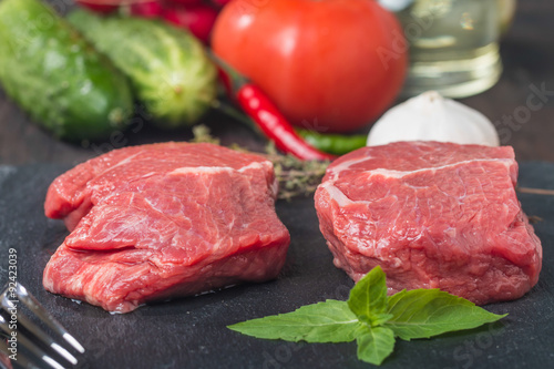 Raw fresh marbled beef Steak