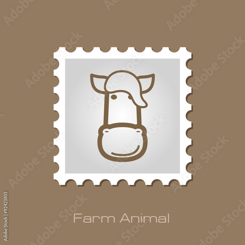 Horse stamp. Animal head vector illustration