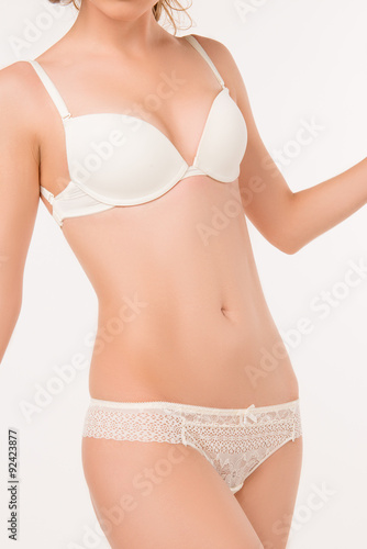 Sexy girl showing white underwear