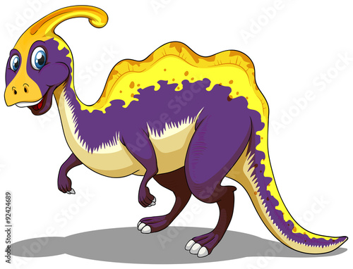 Purple parasaurolophus  standing alone