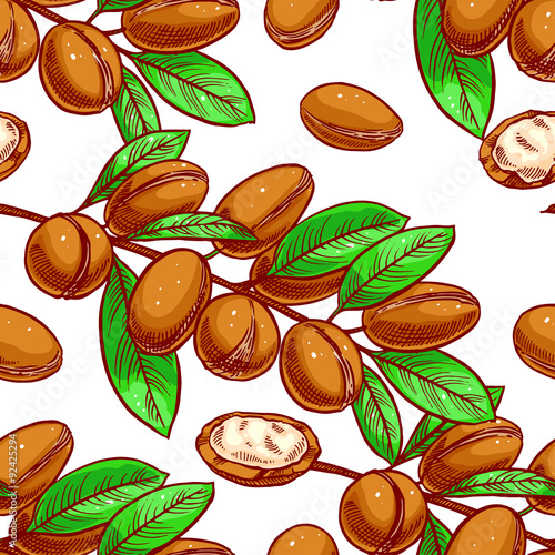 seamless Argan tree branches