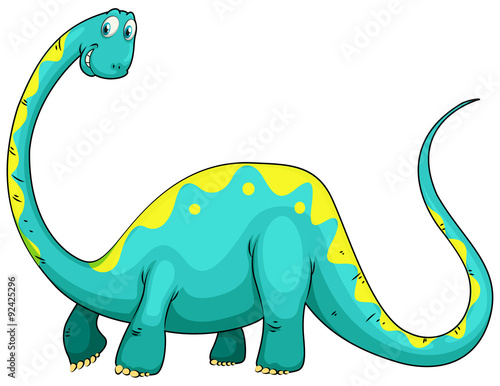 Green dinosaur with long neck
