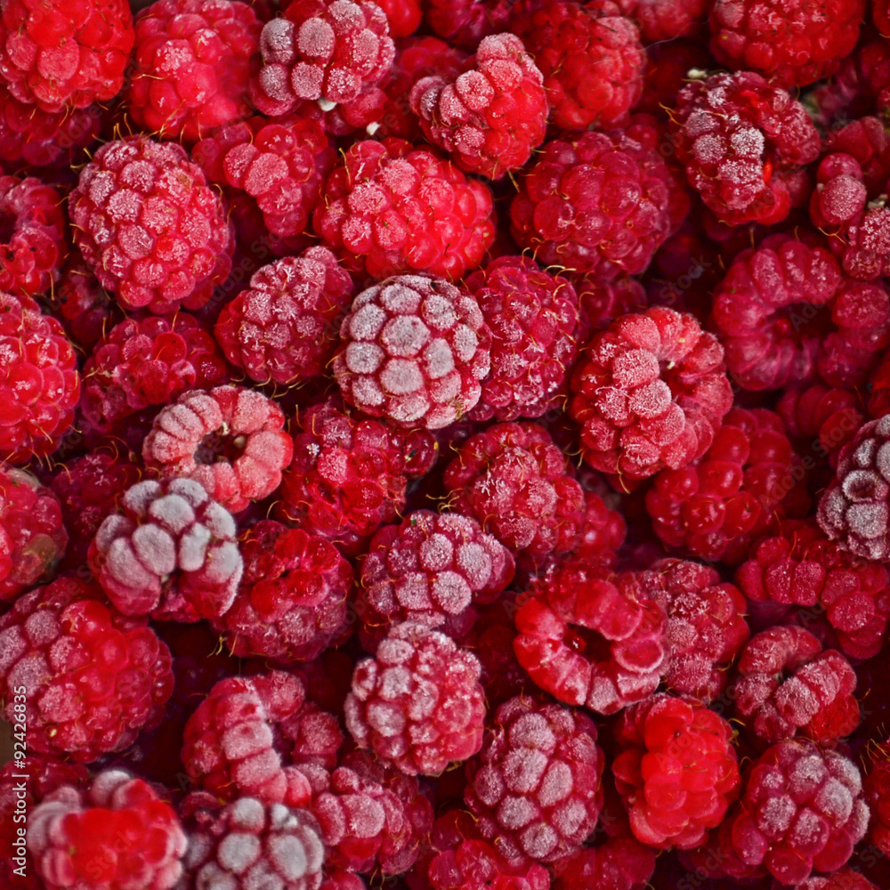 Frozen raspberry background Frozen raspberry background