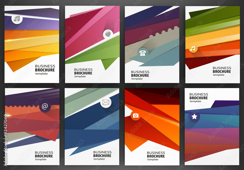 Obraz premium Abstract striped background set