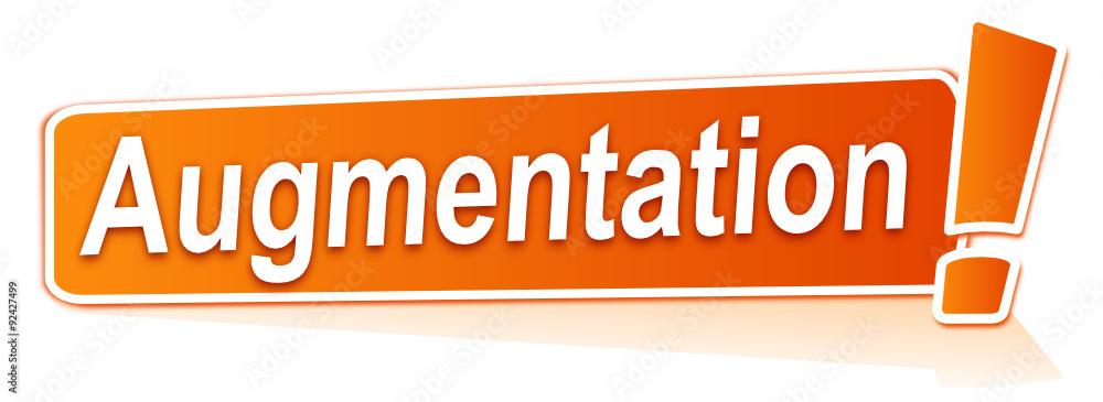 augmentation sur étiquette orange augmentation sur étiquette orange