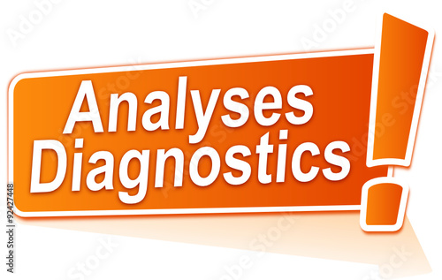 analyses diagnostics sur étiquette orange