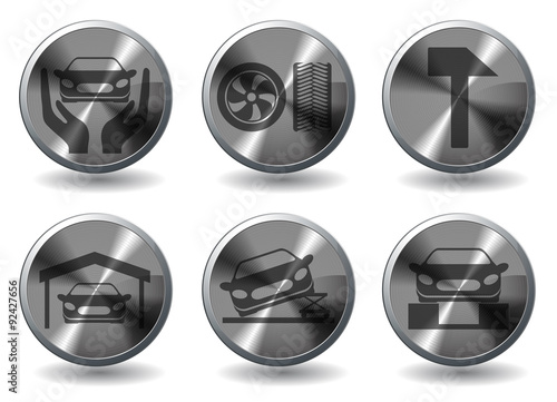 car services icon set