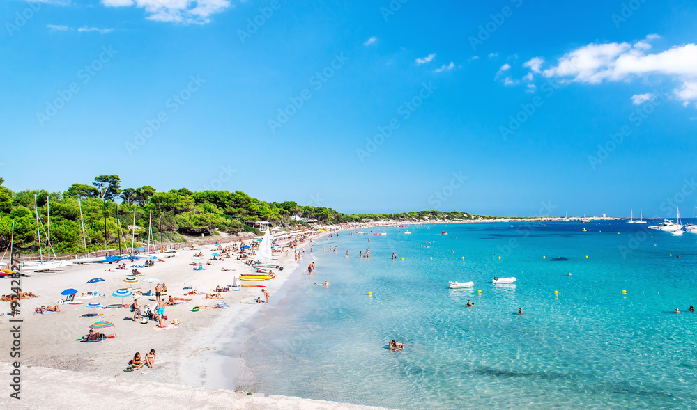 Naklejka premium Las Salinas beach. Ibiza