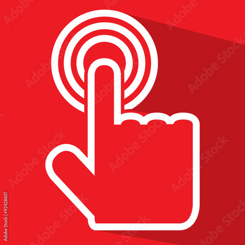Flat touch icon.