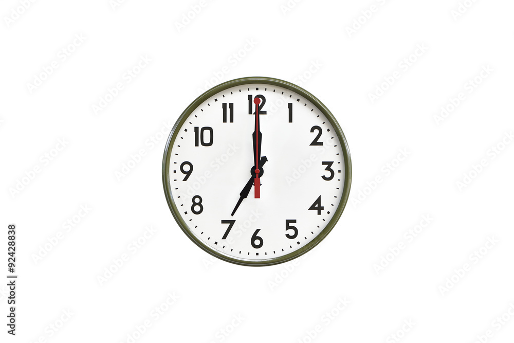 Green wall clock.Seven clock Green wall clock.Seven clock