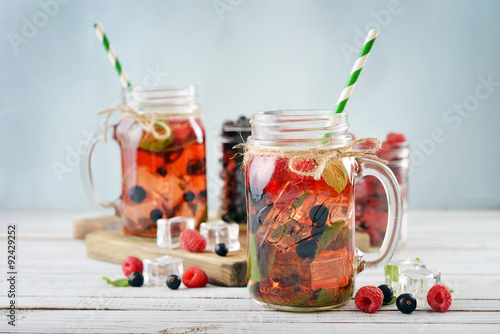 Lemonade with summer berries