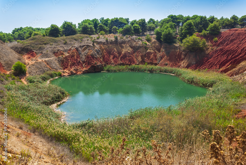 Bauxite lake in Italy