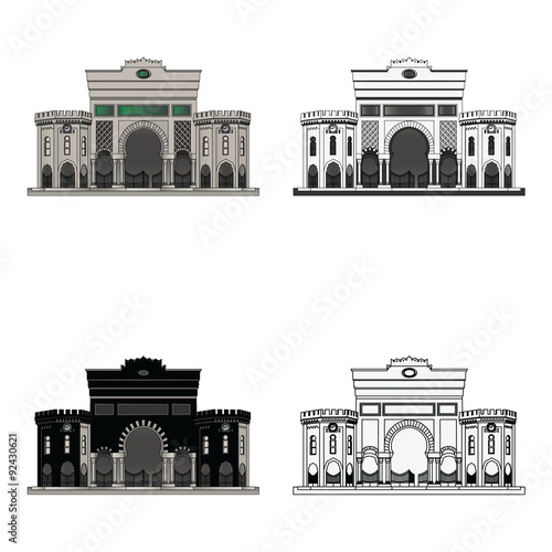 Canvas Print Istanbul University in Beyazit Square isolated on white