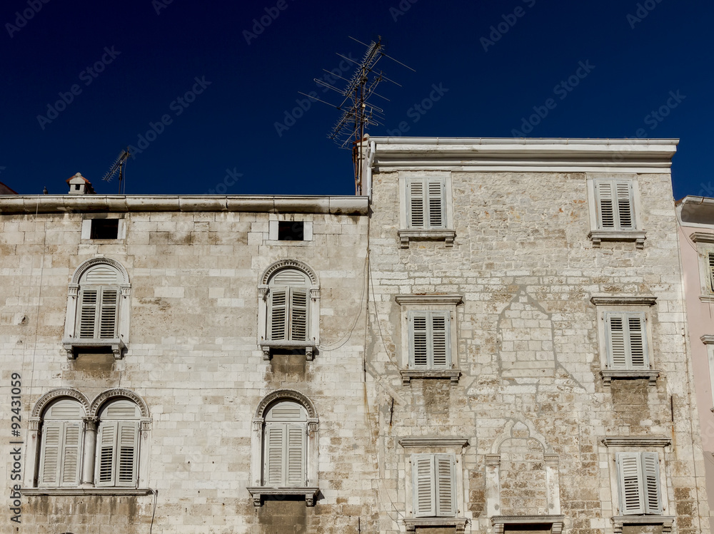 Facade of an old Mediterranean house