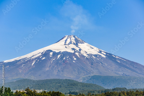 Close view of Villarrica Volcano, Pucon, Chile