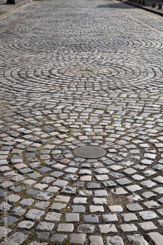 Cobbled Stones in Street, Liverpool; England