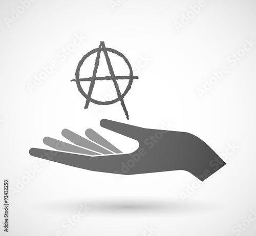 Isolated hand giving an anarchy sign