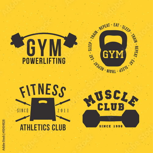 Gym vector badges