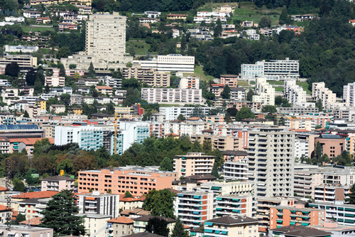 The houses of Lugano downtown