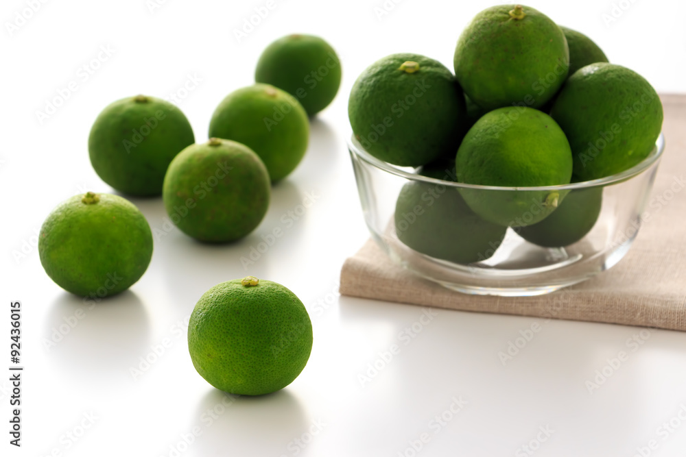 Sudachi; green small Japanese citrus Sudachi; green small Japanese citrus