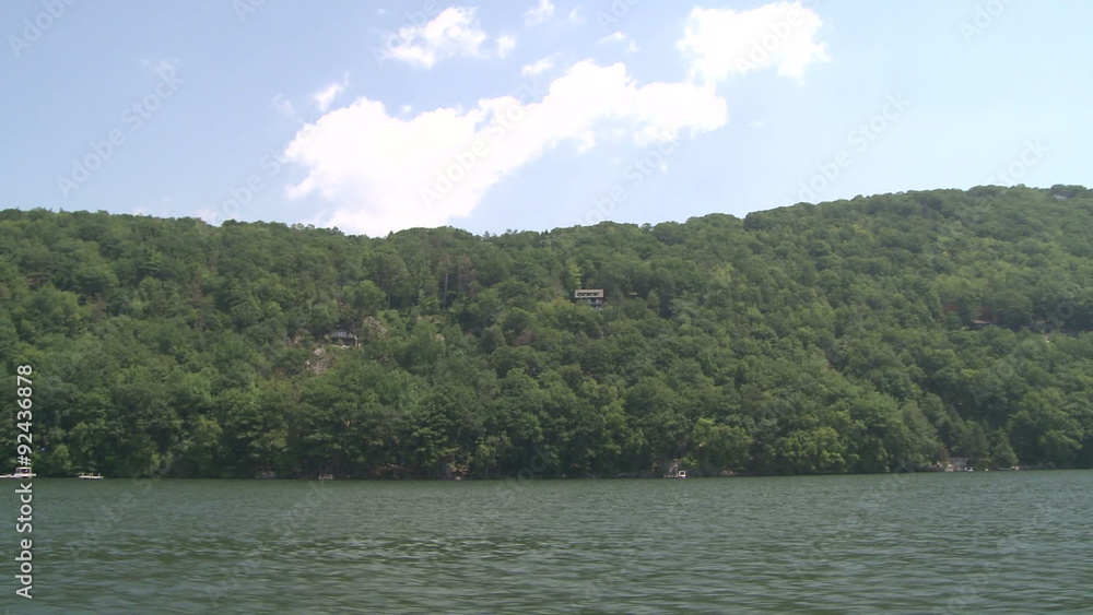 Wooded area along the water Wooded area along the water